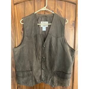 Cripple Creek Leather vest men's size large